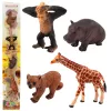 Minifigurák készlet Vadállatok csimpánz zsiráf 6-9cm 4db