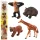 Minifigurák készlet Vadállatok csimpánz zsiráf 6-9cm 4db