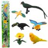 Mini figurák készlet Exotic Birds Hibiszkusz sárga 4-11cm 6db