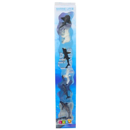Mini figurák készlet tengeri állatok parti sirály cápa 6-8cm 6db