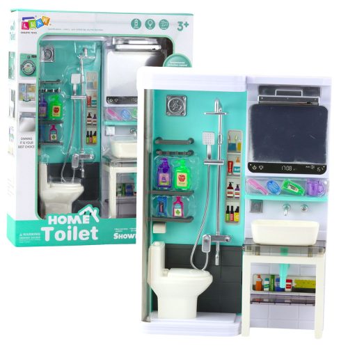 Játék Fürdőszoba Zuhanyzó Mosogató WC Fények Hangok Tartozékok