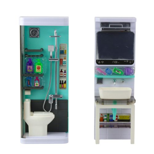 Játék Fürdőszoba Zuhanyzó Mosogató WC Fények Hangok Tartozékok