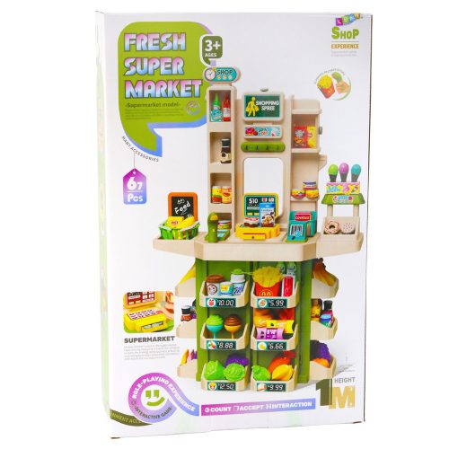Játékbolt gyerekeknek Super Market Interactive 67 darabos