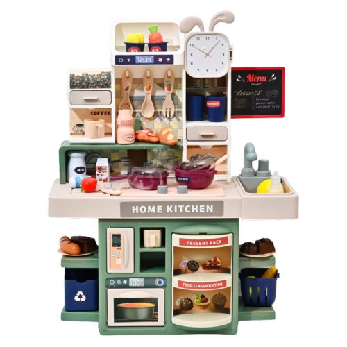 Gyerekkonyha Gyermekeknek Vízgőz Fények Hangok Tartozékok 33 db.