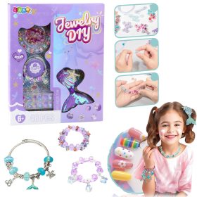   Szépségkészlet Ékszer karkötő Gyöngyök Hajtű Sellőfarok 48db