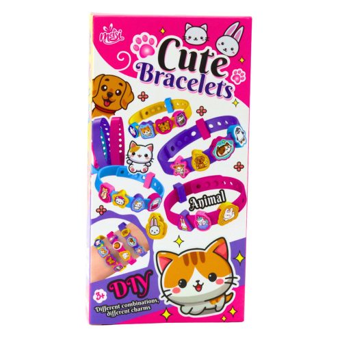 DIY karkötő készlet Animal Charms 4 színes karkötő