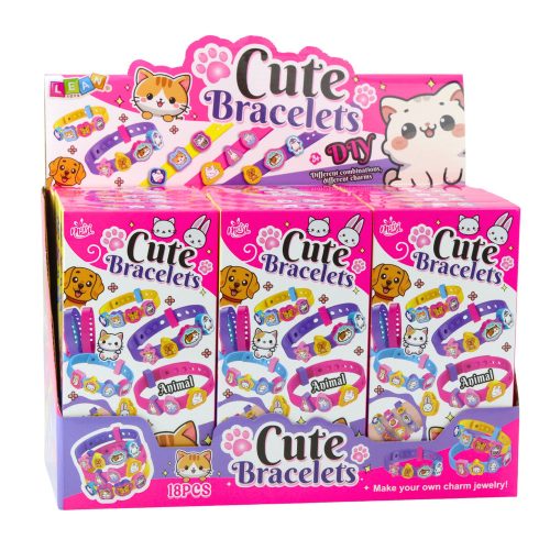 DIY karkötő készlet Animal Charms 4 színes karkötő