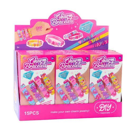 DIY karkötő szett Letter Charms 4 állítható karkötő