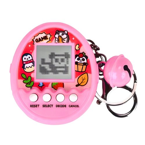 Tamagotchi Pet Egg elektronikus játék 168W1 kulcstartó rózsaszín csengővel