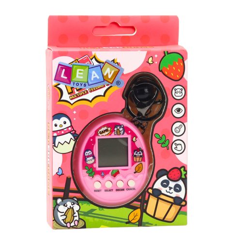 Tamagotchi Pet Egg elektronikus játék 168W1 kulcstartó rózsaszín csengővel