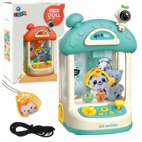 Kék plüss labdafogó gép gyerekeknek