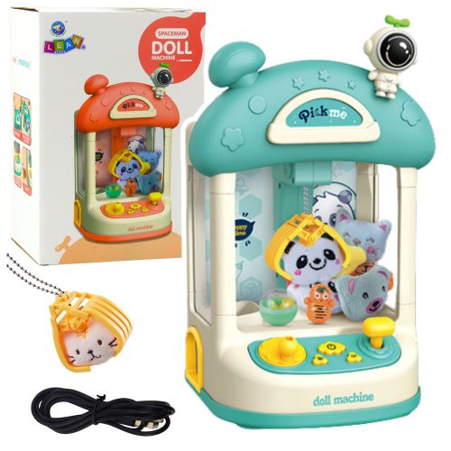 Kék plüss labdafogó gép gyerekeknek