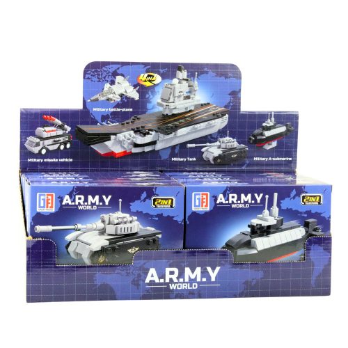 Építőtégla Army Military Means of Transport Robot 2 az 1-ben