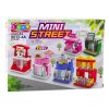 Mini utcai építőtömbök 6 az 1-ben Városi Üzletek Épületek 137 db.