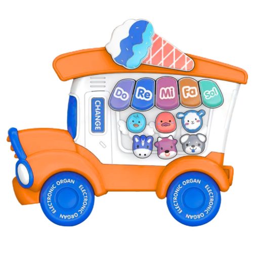 Elektromos zongora oktatási kisgyermekeknek Fagylaltozó Narancs