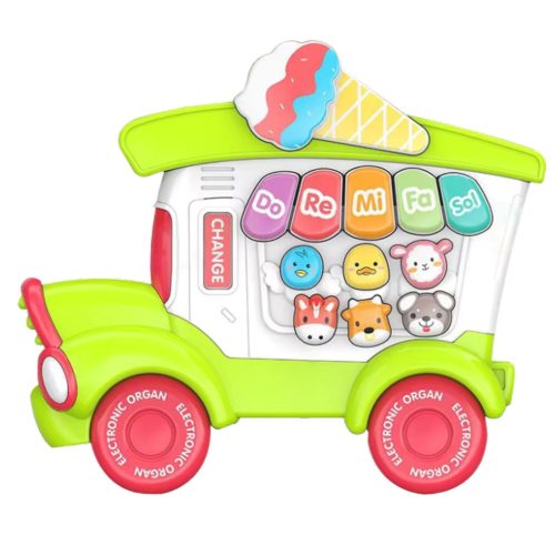 Oktató elektromos zongora kisgyermekek fagylaltozó zöld