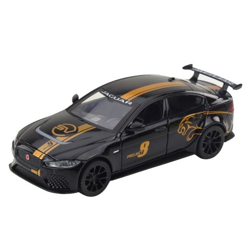 Sportautó fém visszahúzható meghajtó lámpái feketén hangzik 1:32