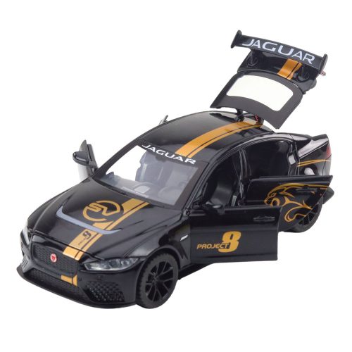 Sportautó fém visszahúzható meghajtó lámpái feketén hangzik 1:32