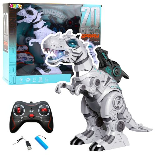 RC távirányítós robot dinoszaurusz füsteffektus fények hangjai