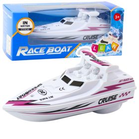 Csónak motorcsónak akkumulátor fehér minták úszó víz