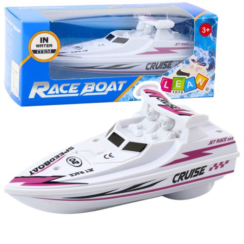 Csónak motorcsónak akkumulátor fehér minták úszó víz