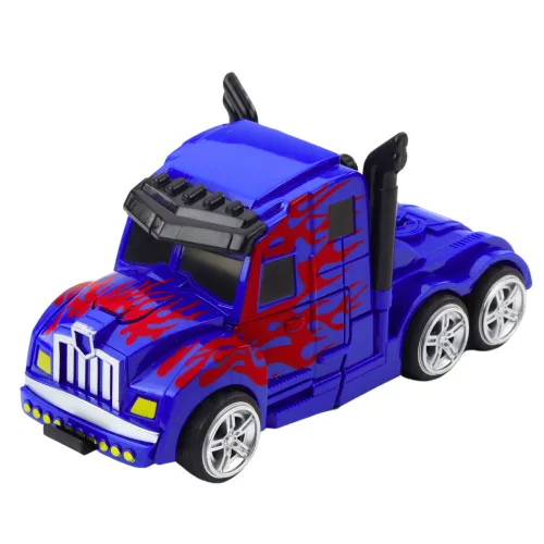 Teherautó Auto Robot 2 az 1-ben meghajtó piros minták kék