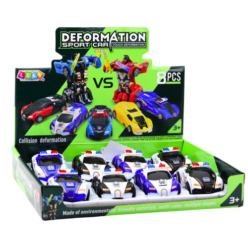 Auto Robot 2in1 Sportautó Rendőrségi Meghajtó Mix