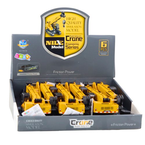 Lánctalpas daru, kihúzható, 360°-ban forgó fülke sárga