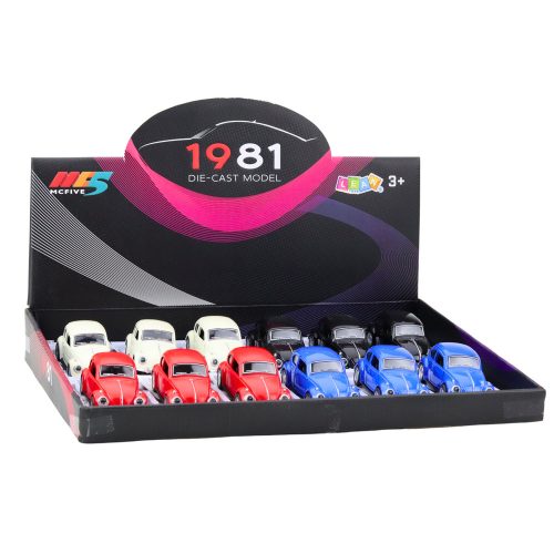 Klasszikus autó Bogár Metal Friction Drive 1:36 Mix