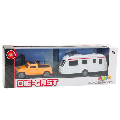 Fém autó lakóautó narancssárga készlete