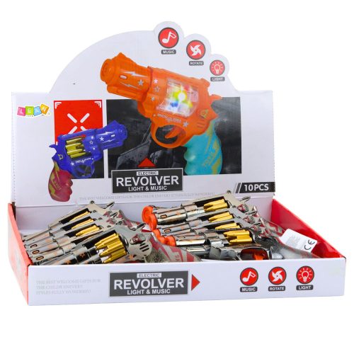 Toy Gun Revolver Rotary Magazine Fények Hangok
