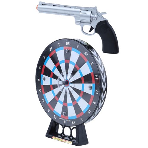 Lézeres revolver pisztolykészlet céllövöldözős játék fényhangokkal