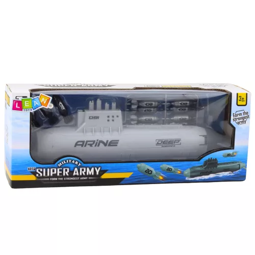 Hajó tengeralattjáró Torpedo Shooting Drive szürke 28cm