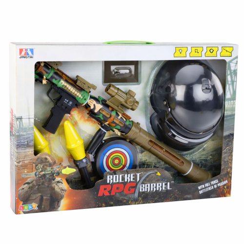 Katonai szett, katonai Bazooka RPG sisak, Tracza habgolyók