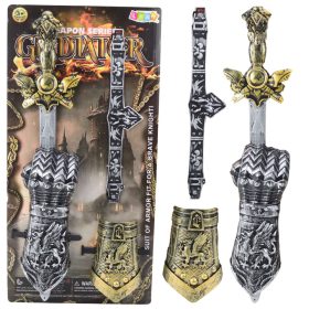 Knight Set Gladiator Sword Protectors Öv díszített