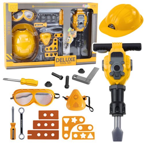 Barkács szerszámkészlet, pneumatikus kalapács, akkumulátoros, 21 darabos