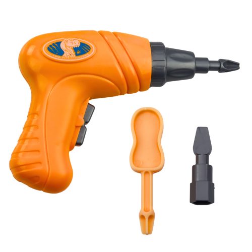 Dinoszaurusz kicsavaráshoz, csavarozáshoz, zöld fúró, barkácsolás