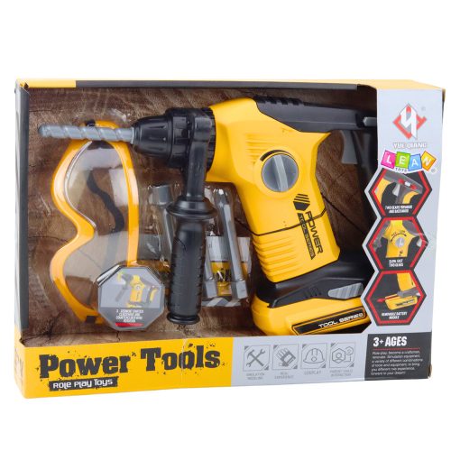 Gyermek ütveütő fúró 4 cserélhető bites szemüveg sárga