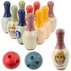 Bowling szett macskákkal gyerekeknek 10 bowling pin 2 színes labda