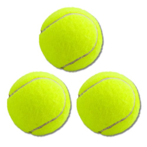 Klasszikus rugós teniszlabdák sárga 3 db-os készlet.