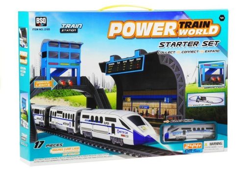 Ingázó vonat 244 cm-es akkumulátorok + pályaudvar + kocsi