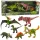 Dinoszaurusz figurák készlet mozgatható lábakkal és szájakkal 6 db