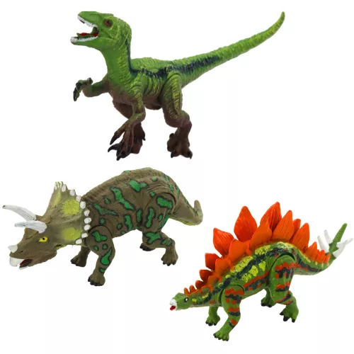 Dinoszaurusz figurák készlet mozgatható lábakkal és szájakkal 6 db