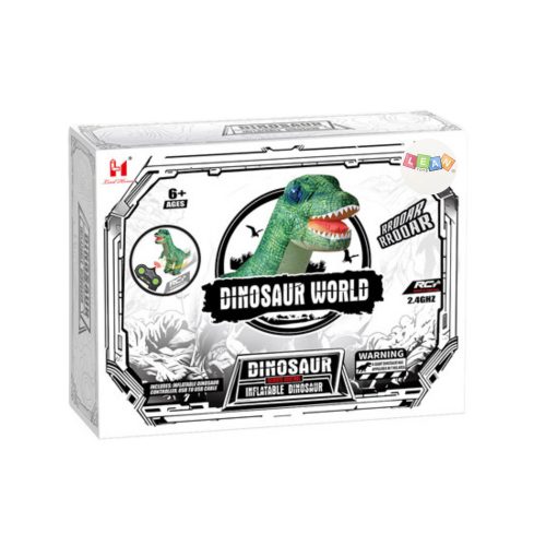 Nagyméretű felfújható dinoszaurusz távirányítós RC zöld 130 x 190 cm