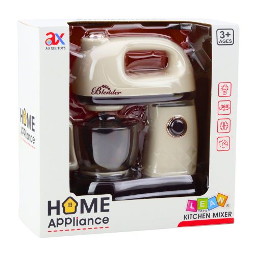 Konyhai mixer robot gyerekeknek, 360°-ban forgatható fejlámpák, fehér