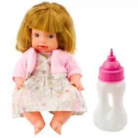 Baba baba cumisüveg ruha por rózsaszín hangok 30 cm