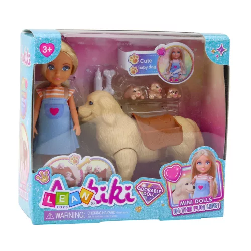 Ankiki mini baba készlettel táska kölyökcsonttal