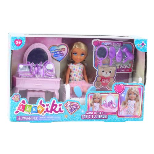 Ankiki babakészlet, kiságy, fésülködőasztal tükörrel, kiegészítők