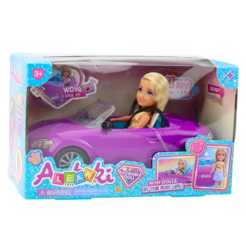 Ankiki Mini baba autó kabrió lila készlet
