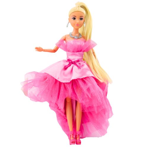 Anlily Doll Glitter Ball Ruha rózsaszín mozgatható végtagok szőke haj
